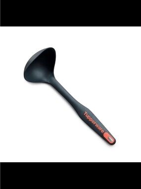 Tupperware Black Ladle with orange Handle Detail